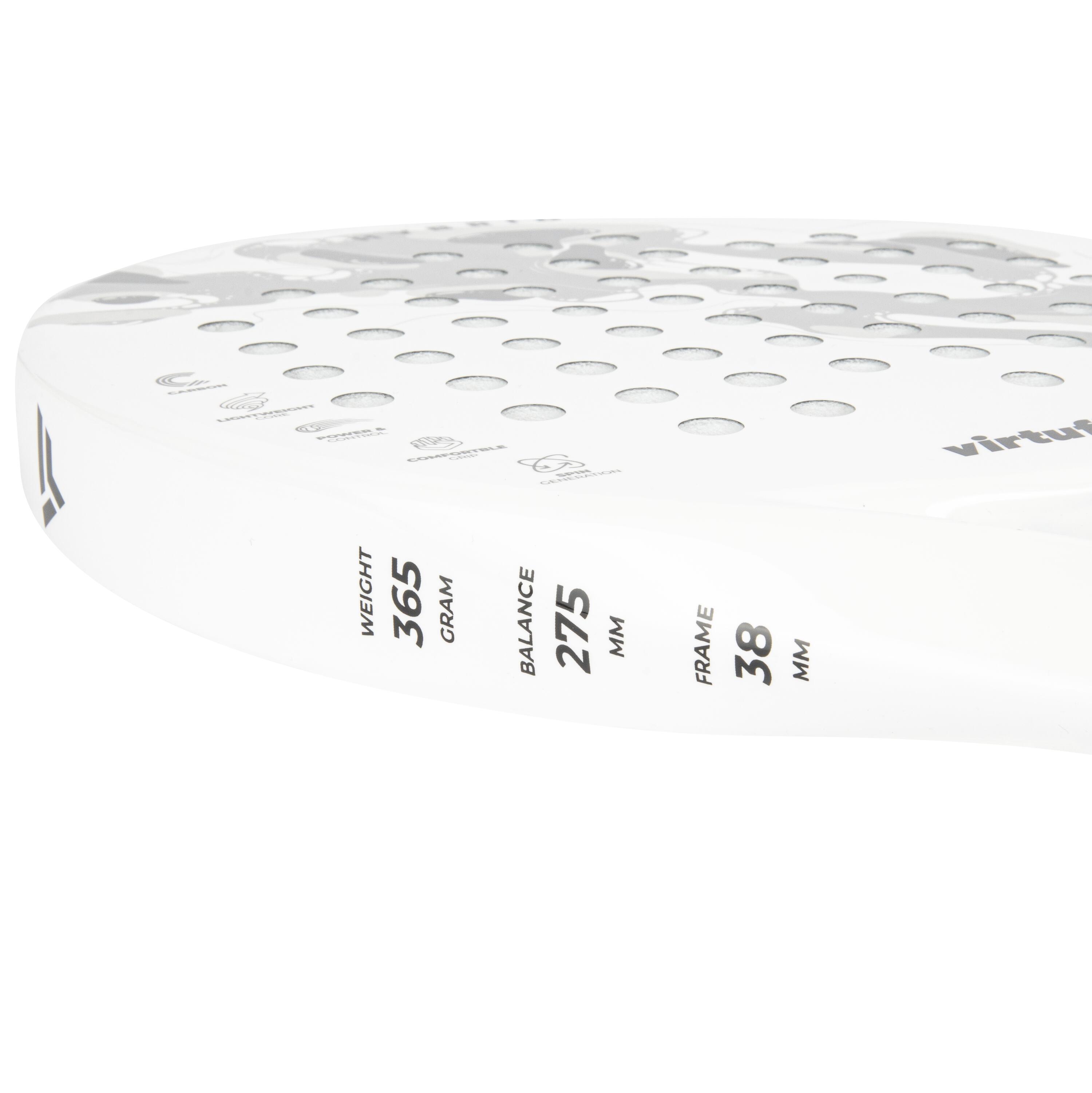Hybrid Padel Racket - Wit/Grijs 6/8