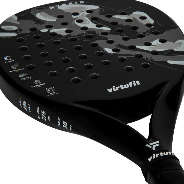Hybrid Padel Racket - Zwart/Grijs 4/8