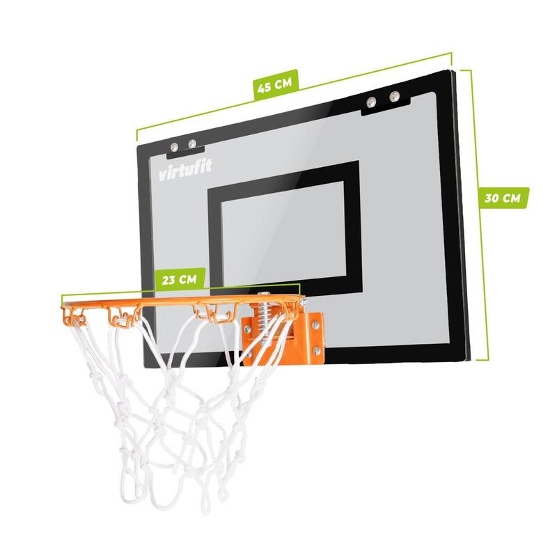 Panier de Basketball Mini - Avec 2 balles et pompe - Noir