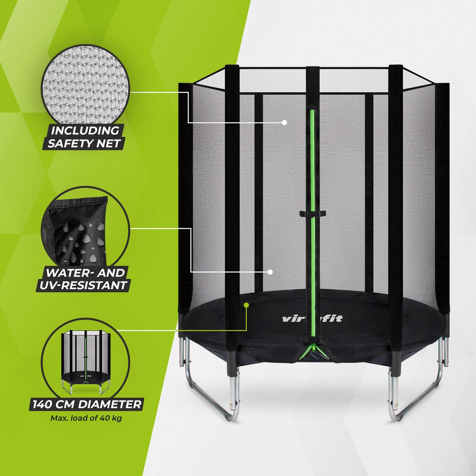 Trampoline - Kindertrampoline met Veiligheidsnet - Rond - 140 cm 5/7