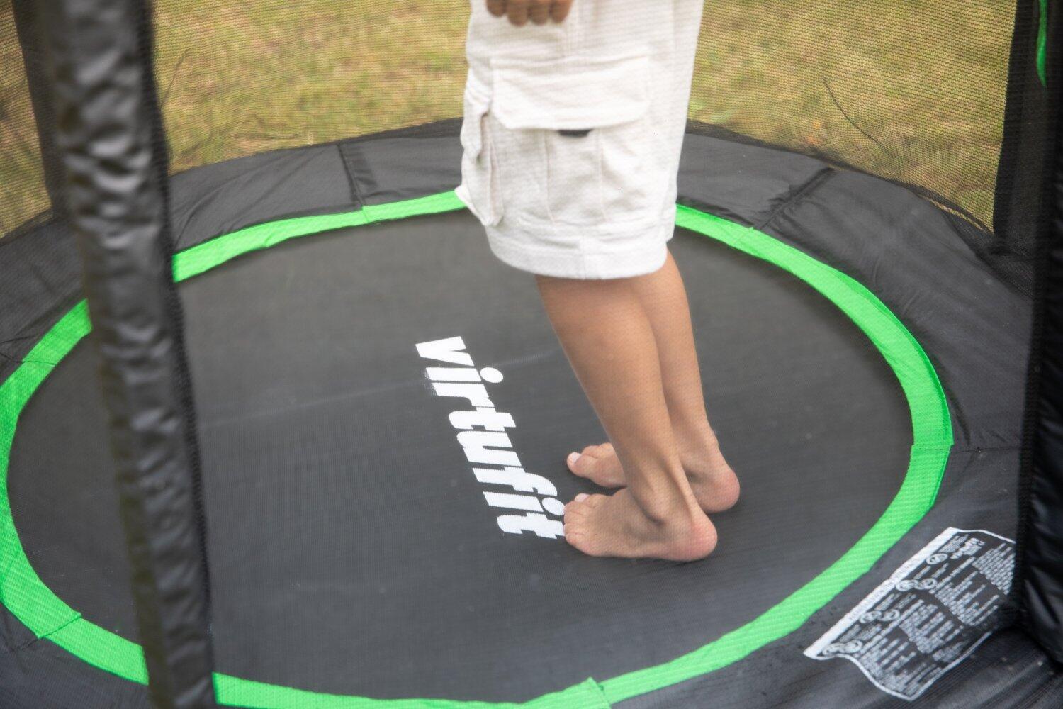 Trampoline Enfants MaxxSport Ø140cm - Avec Filet De Sécurité Intégré, 195cm Haut, 40kg Max