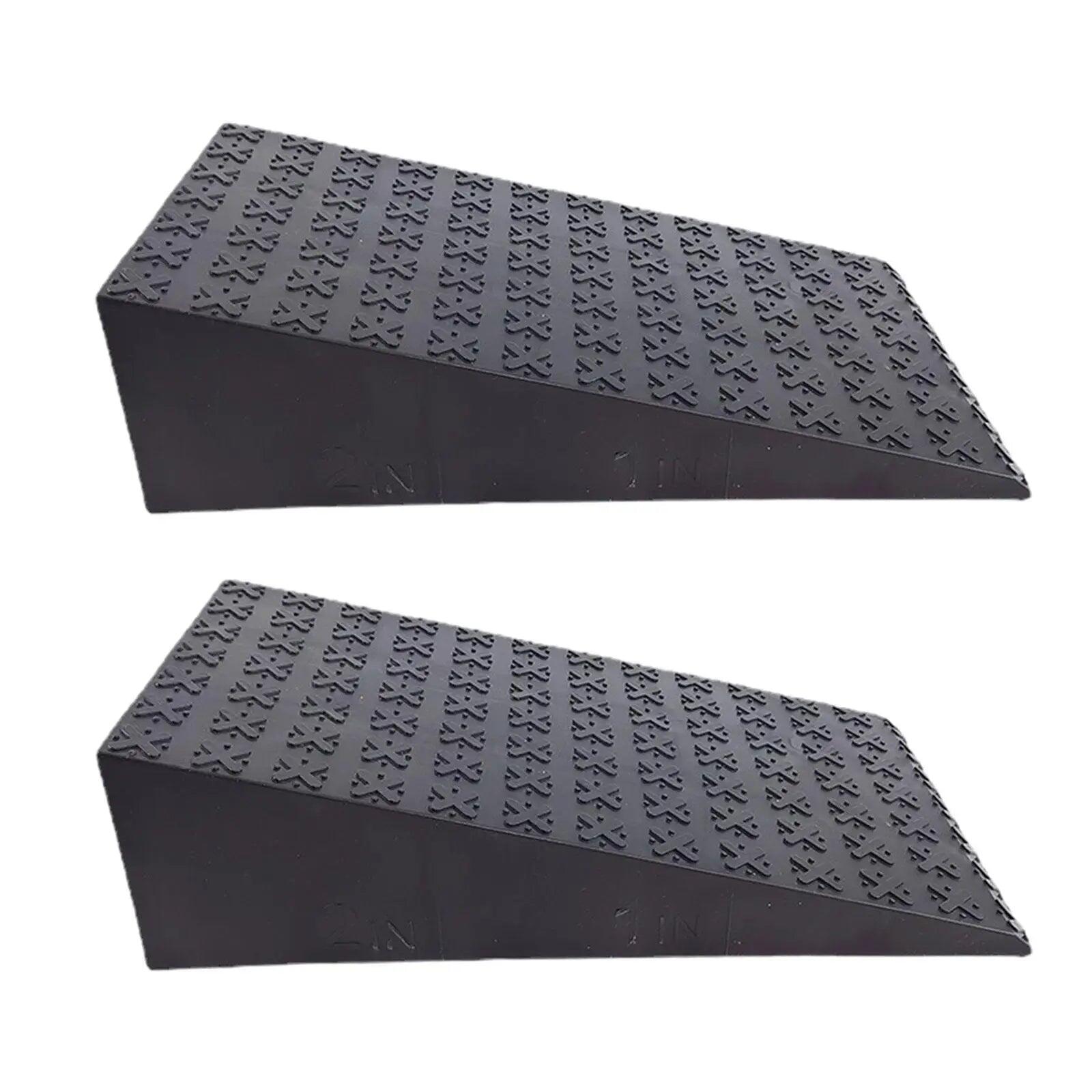 NNETM 2PCS Squat Wedge Heel & Calf Stretcher Board (Black)