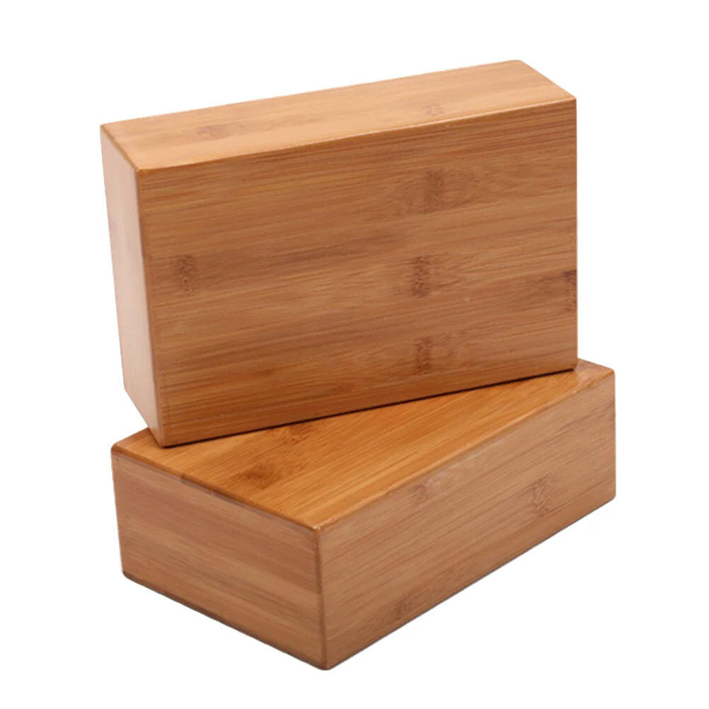 NNETM Bamboo Yoga Block for Flexibility & Meditation (Brown)