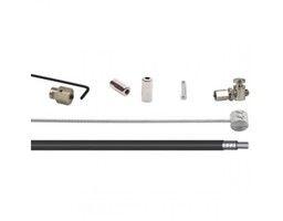 Elvedes br-im41 achterremkabelset 1700mm/2250mm rvs - zwart