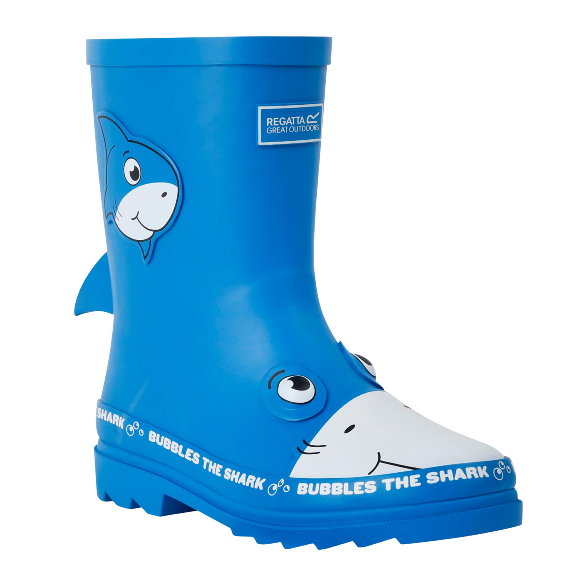 Regatta Childrens/Kids Mudplay II Bubbles The Shark Wellington Boots
