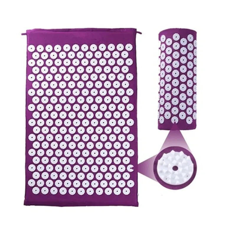NNETM Acupressure Yoga Mat & Pillow Set for Stress Relief