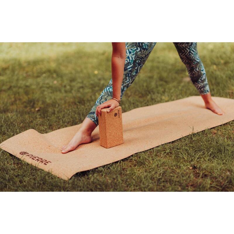 Due Blocchi di Yoga - Sughero Naturale - 22,7cm x 12cm x 7,5cm
