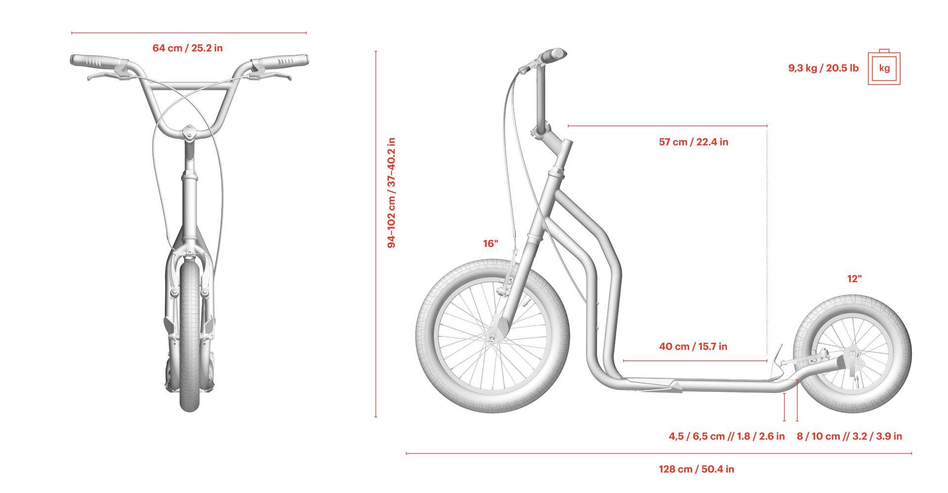 TROTTINETTE GRANDES ROUES YEDOO Yedoo Three Series Rouge 2/7