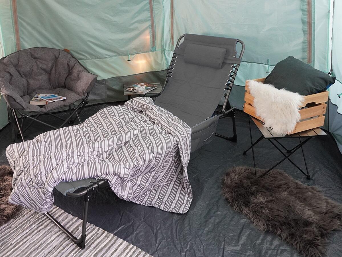 Ligstoel Veldbed Torget - 190x60x30 cm - Kampeerbed - Max. 150 kg - Opvouwbaar 7/7