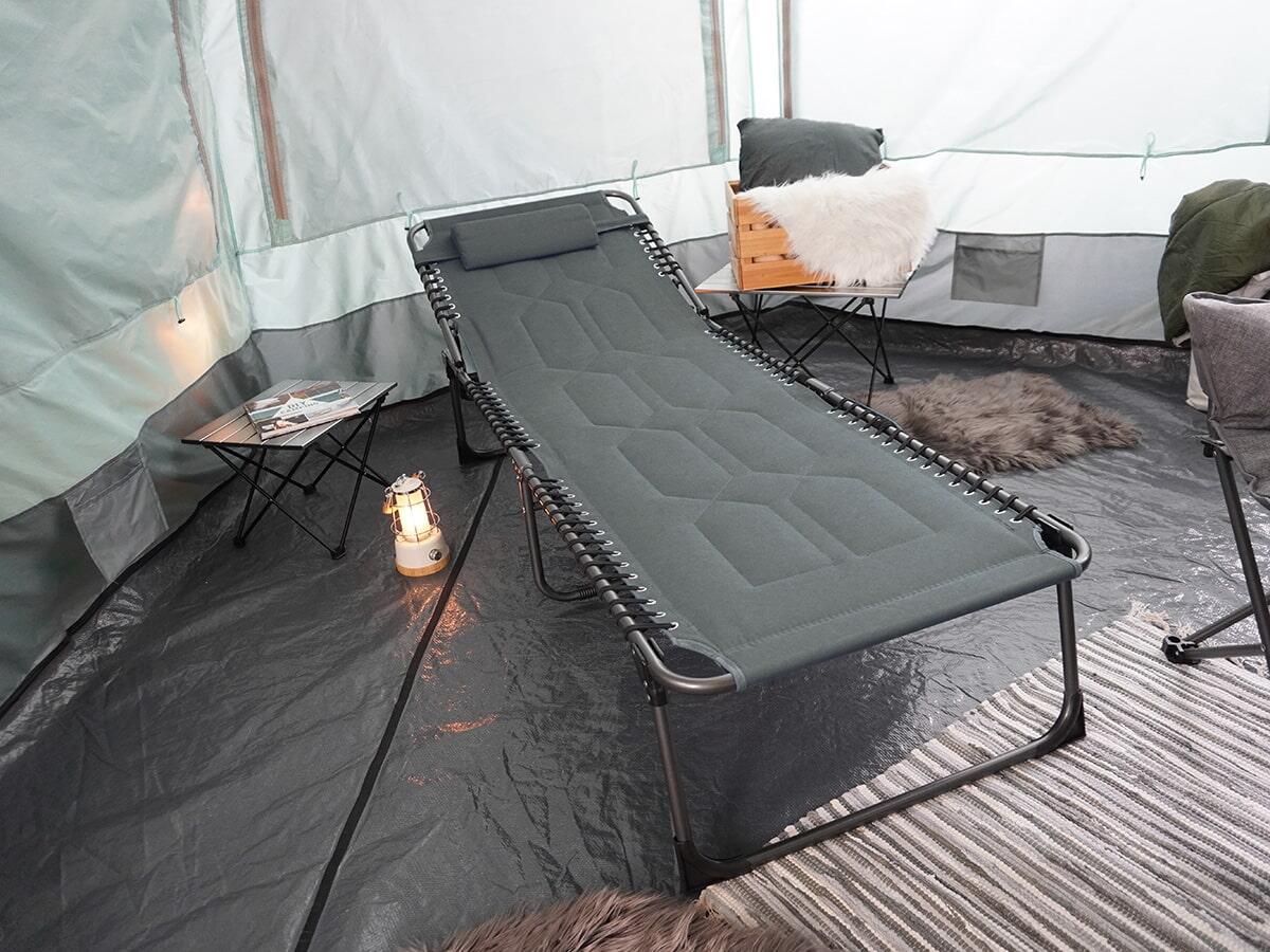 Ligstoel Veldbed Torget - 190x60x30 cm - Kampeerbed - Max. 150 kg - Opvouwbaar 6/7