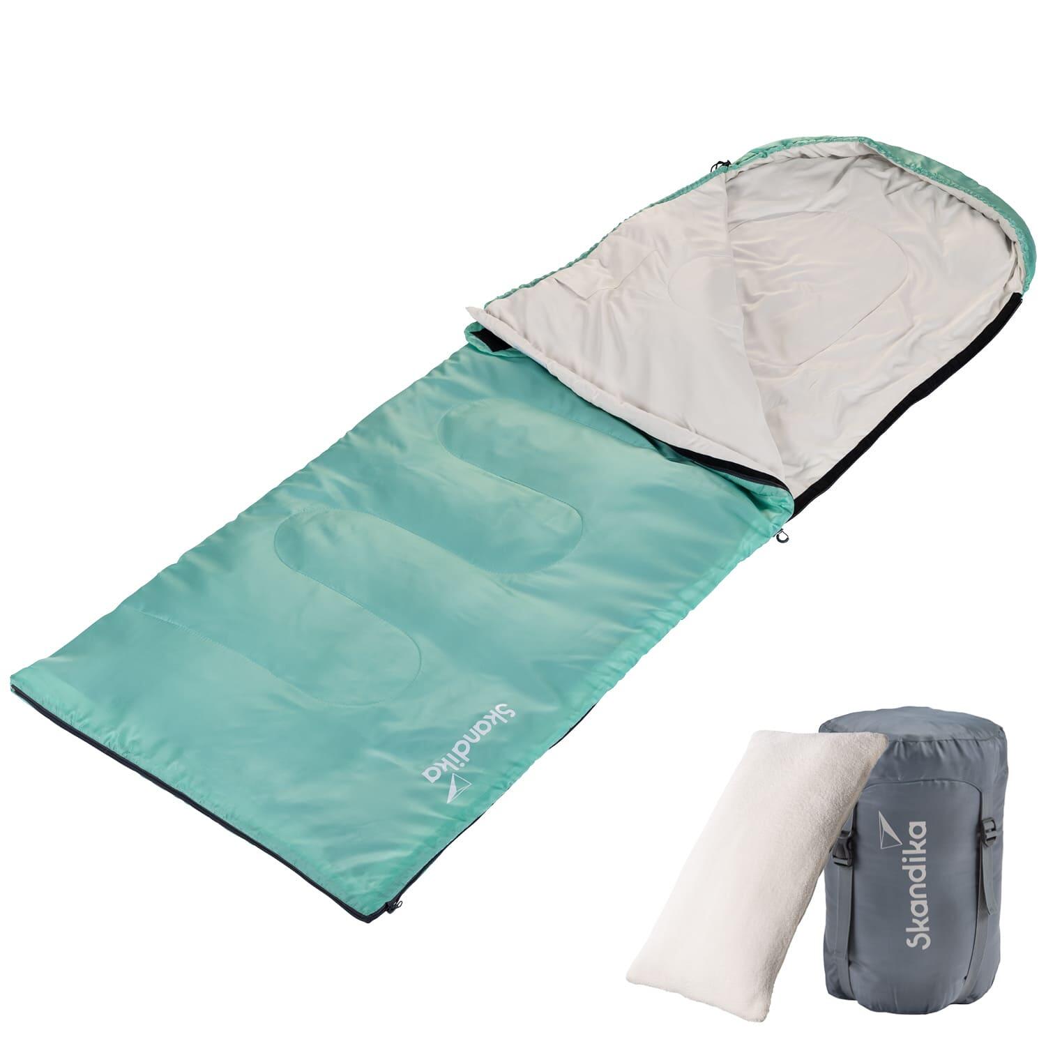 Skandika - Sac De Couchage Skye Rectangulaire - 3 Saisons - 220x75 Cm - Zip À Gauche - Sac De Couchage - Bleu - Taille Unique - Decathlon