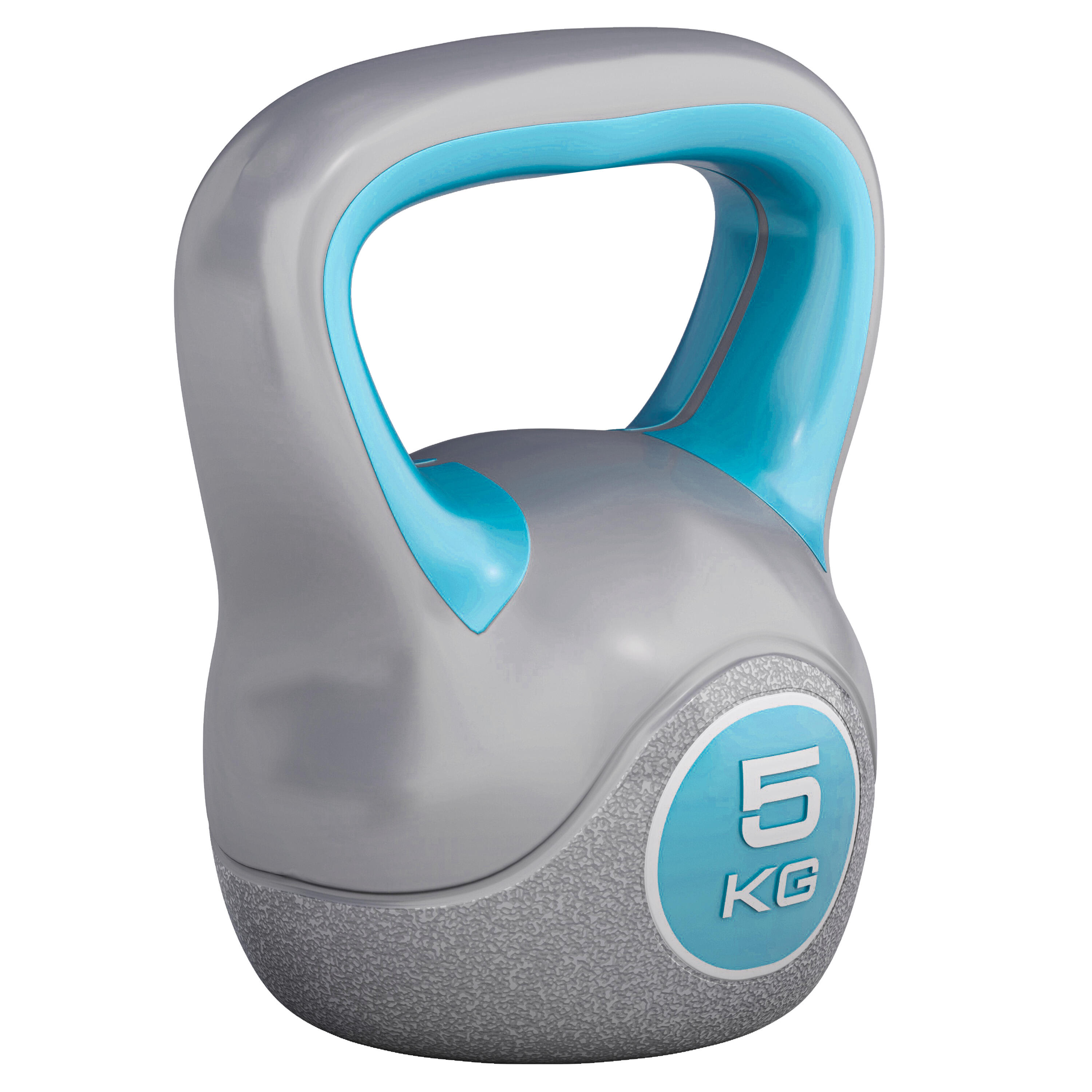 Gorilla Sports - Kettlebell Plastique | Stylish | Musculation | Au Choix De 2kg À 20kg - Kettlebell - Bleu - 5 Kg - Decathlon