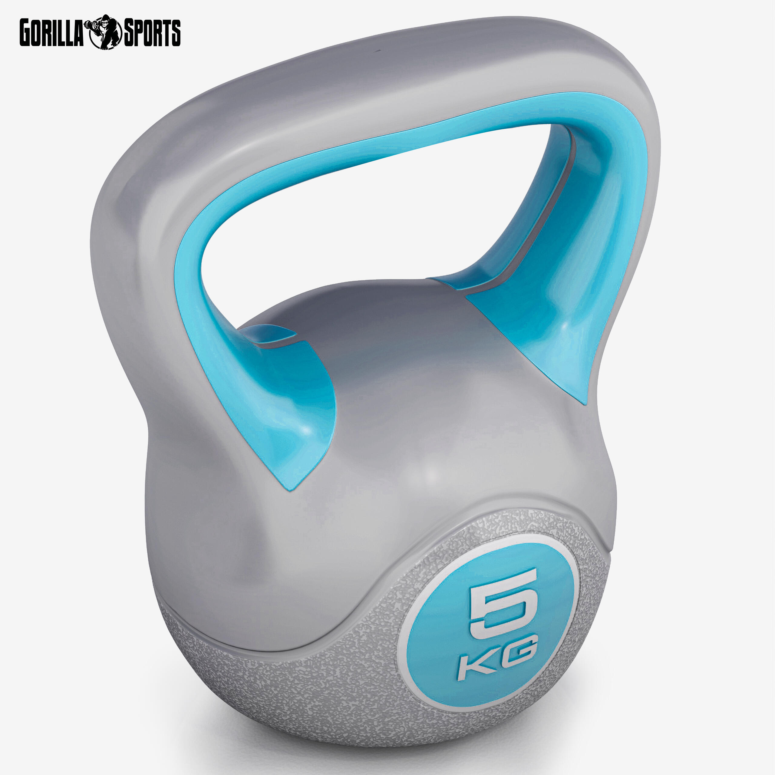 Kettlebell Gorilla Sports Azul /Gris Vinilo 4/7