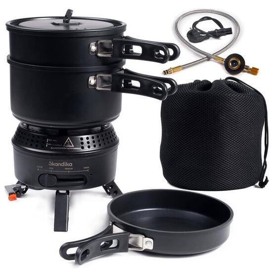 Fornello da campeggio Rask - Fornello ibrido da campeggio - peso 2 kg