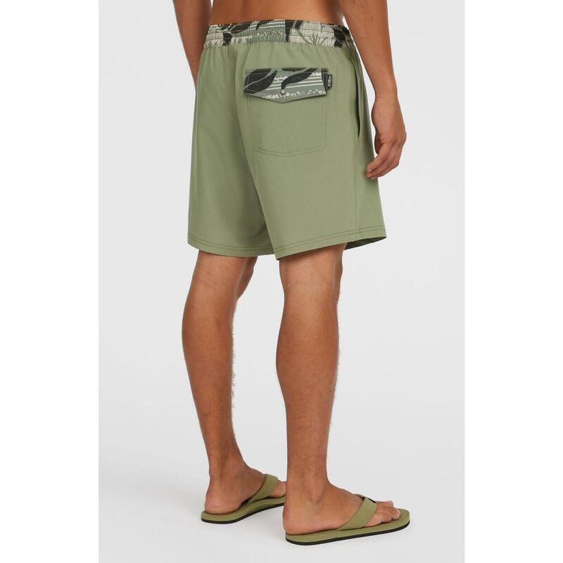 Sort de plaja O'Neill Pocket Print 16" Swimshorts - verde barbati