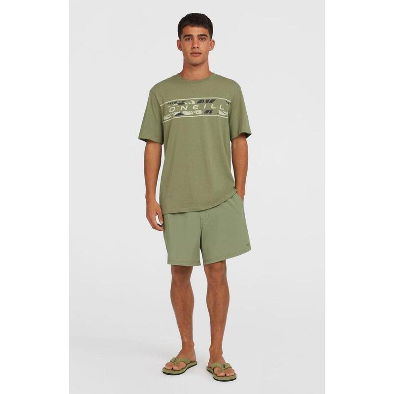 Sort de plaja O'Neill Pocket Print 16" Swimshorts - verde barbati