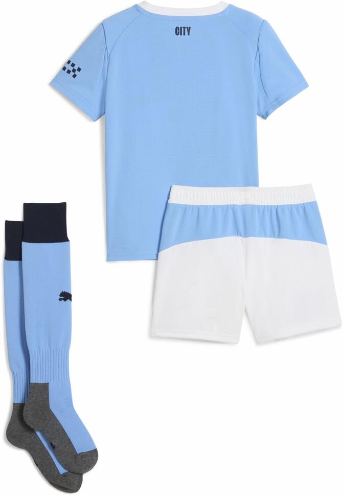 Dziecięcy strój domowy Manchester City 25/26 PUMA Team Light Blue White