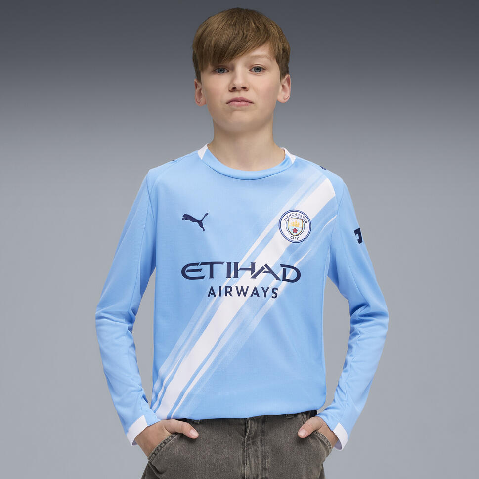 Młodzieżowa koszulka domowa z długim rękawem Manchester City 25/26 PUMA