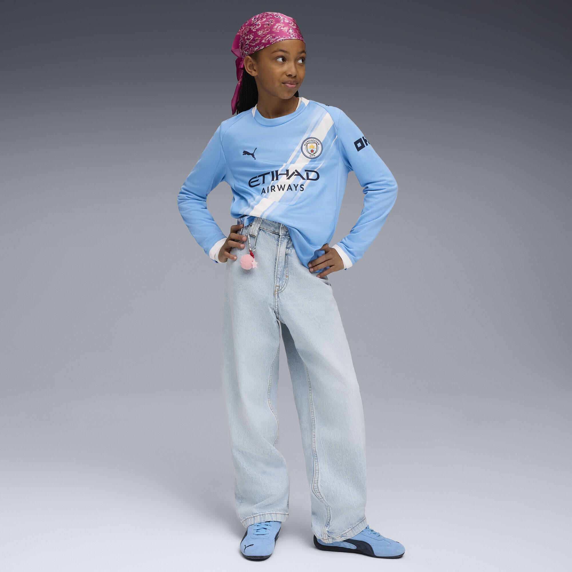 Manchester City 25/26 Langarm-Heimtrikot Jugendliche PUMA 4/7