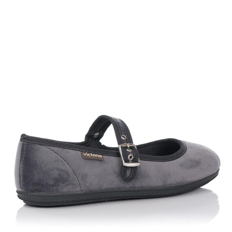 Ballerinas Damen Victoria Oda Mercedes Terciopelo Grau 4/6