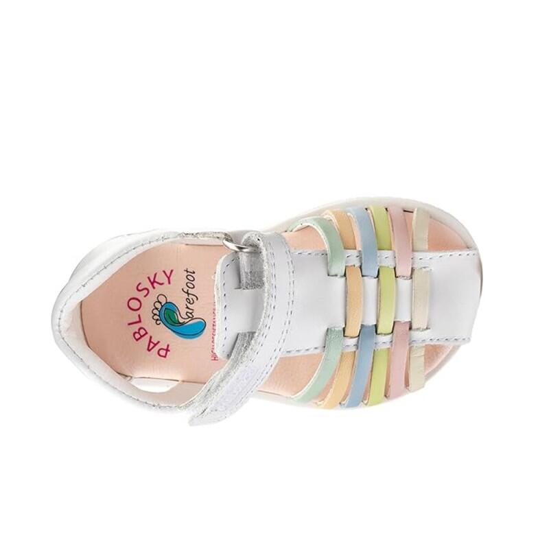 Sandales Barefoot Fille Pablosky  Blanc 3/4