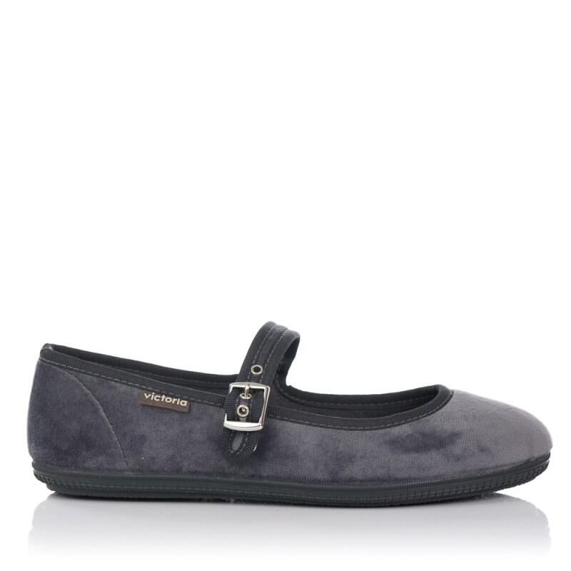 Ballerinas Damen Victoria Oda Mercedes Terciopelo Grau 5/6