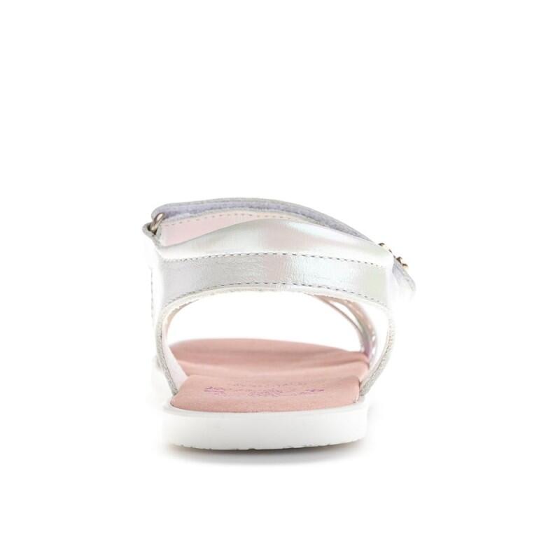 Sandali Pablosky Quilate 443400 Donna - Sandali Piatti Barefoot Con Glitter E Chiusura Adesiva