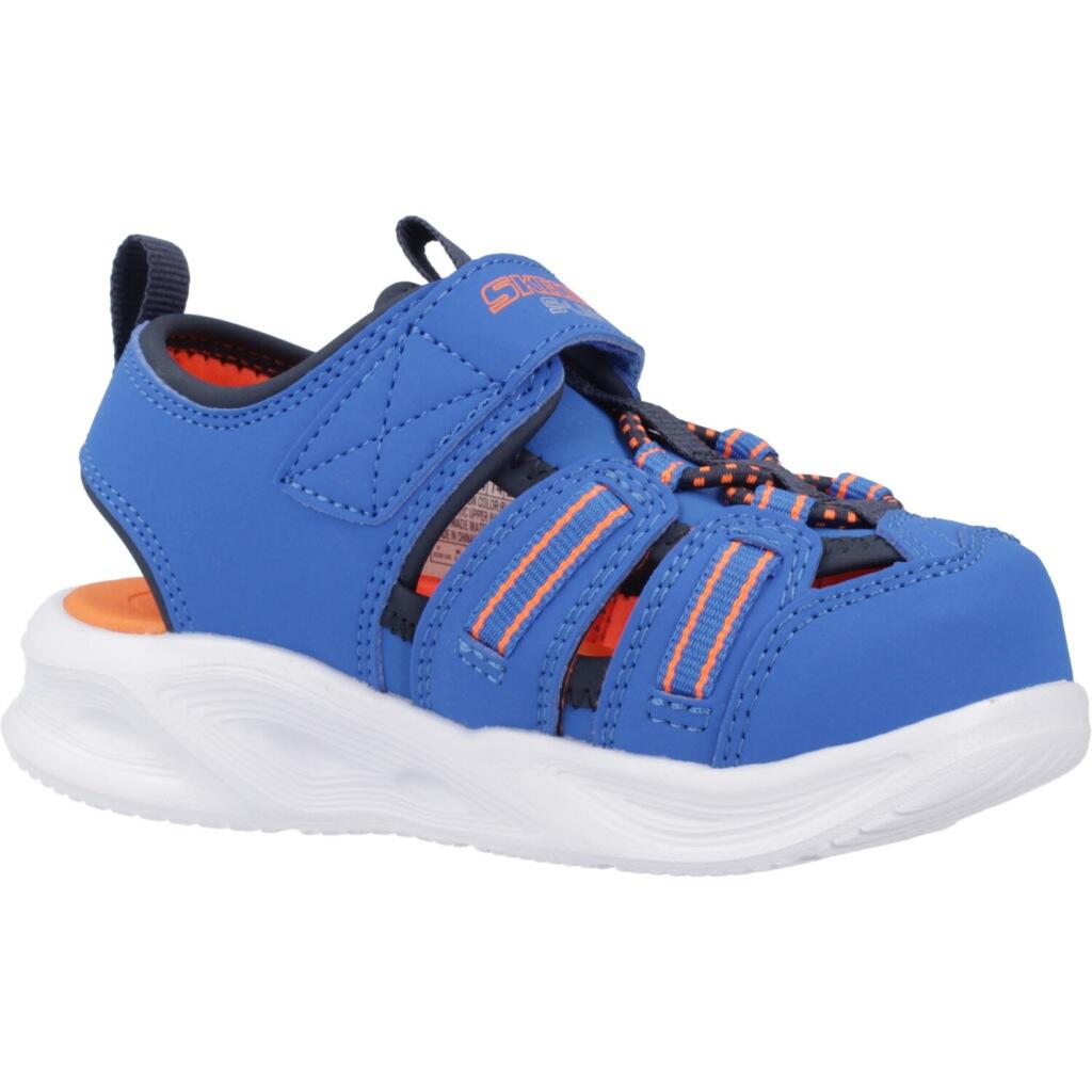 Sandales Skechers Sola Glow Sandal-hyp, Bleu, Enfants 5/5