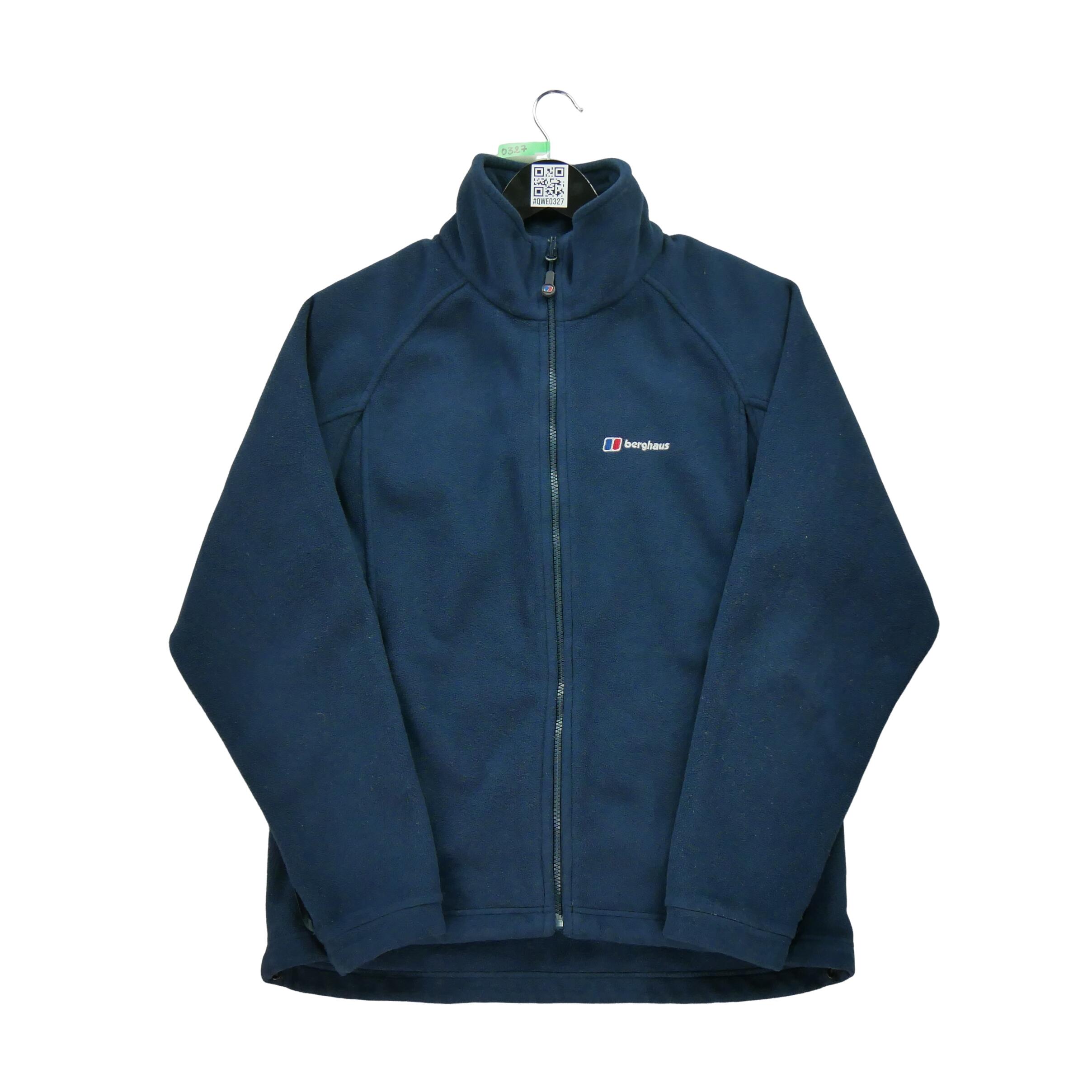 BERGHAUS Seconda Mano - Giacca in pile blu navy da uomo - Stato molto buono