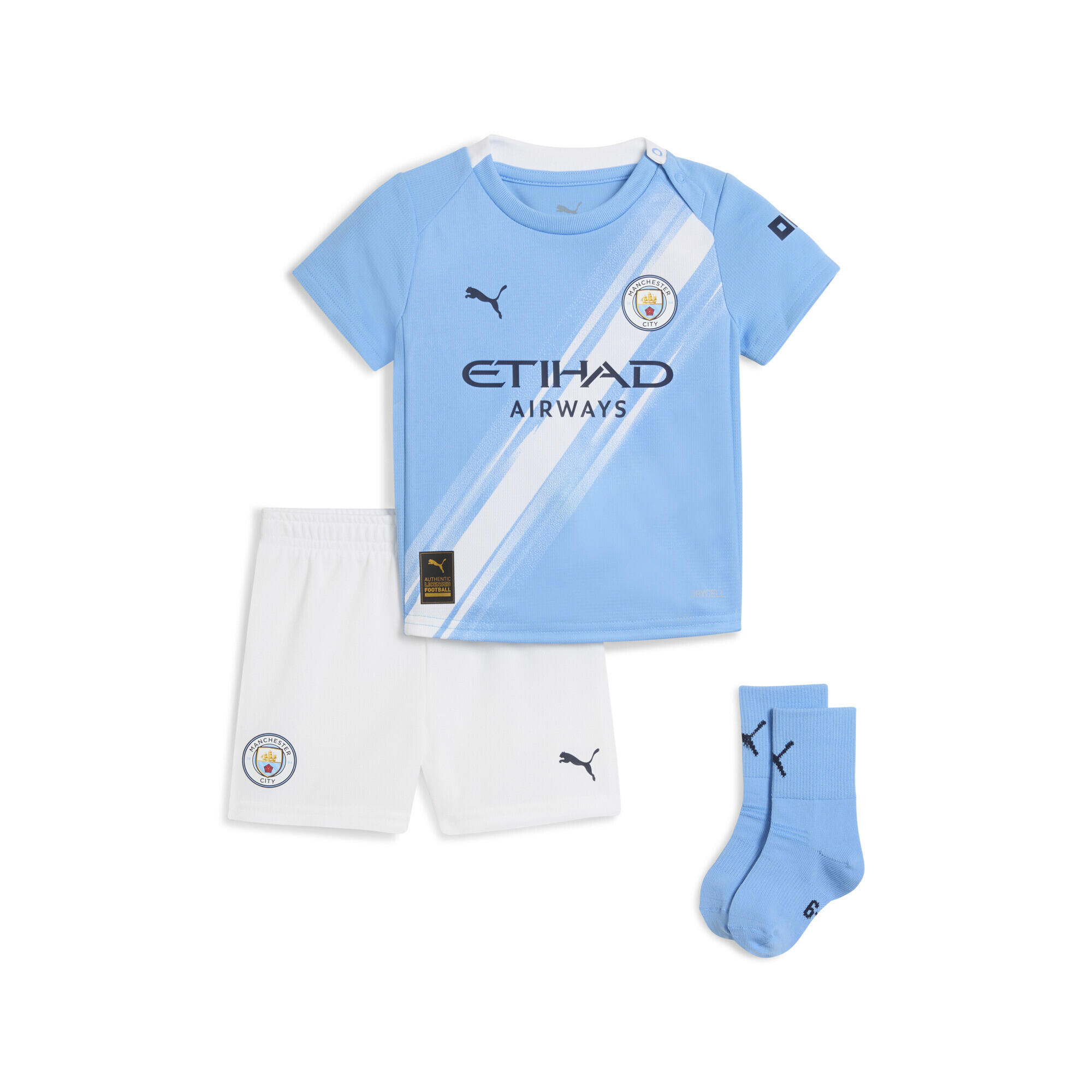 Puma - Babykit Home 25/26 Manchester City Bébé Puma - Tenue De Football - Blanc|bleu - Decathlon