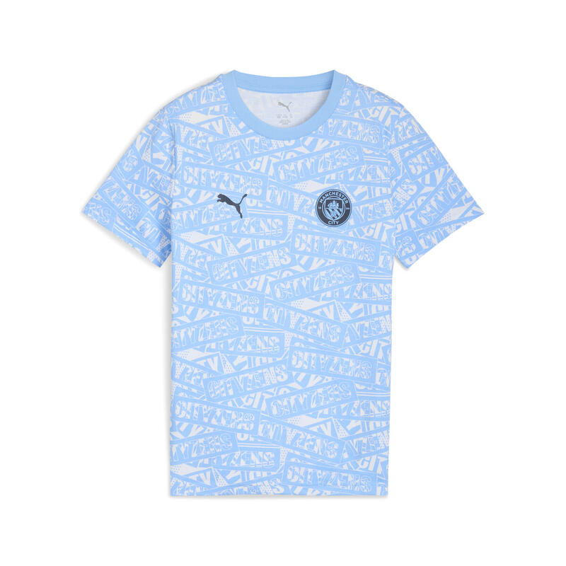 Młodzieżowa koszulka Manchester City FtblCulture z nadrukiem na całej