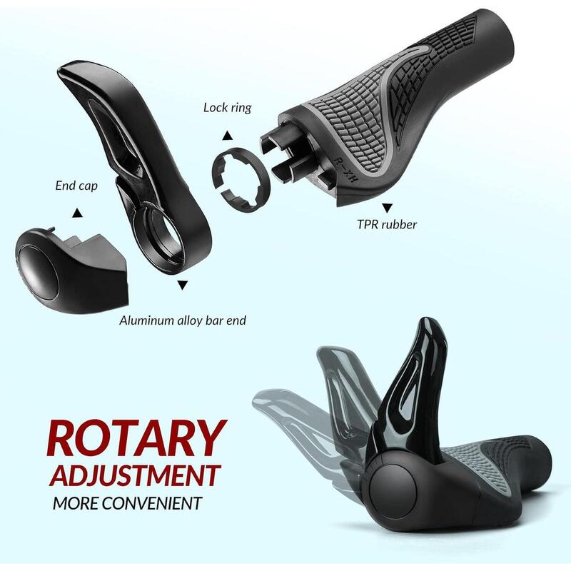 Mâner biciclete de oraș ergonomic bar ends reglabile negru