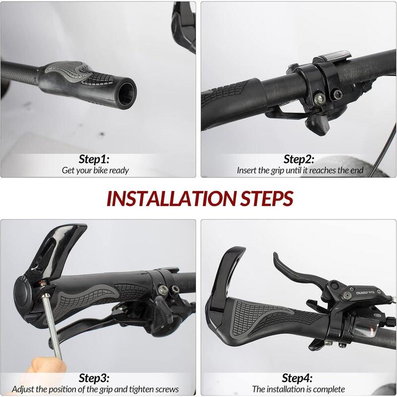 Mâner biciclete de oraș ergonomic bar ends reglabile negru