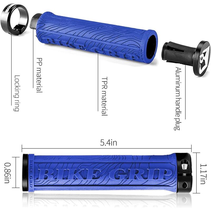 Mâner biciclete de oraș texturat antiderapant Bike Grip, albastru