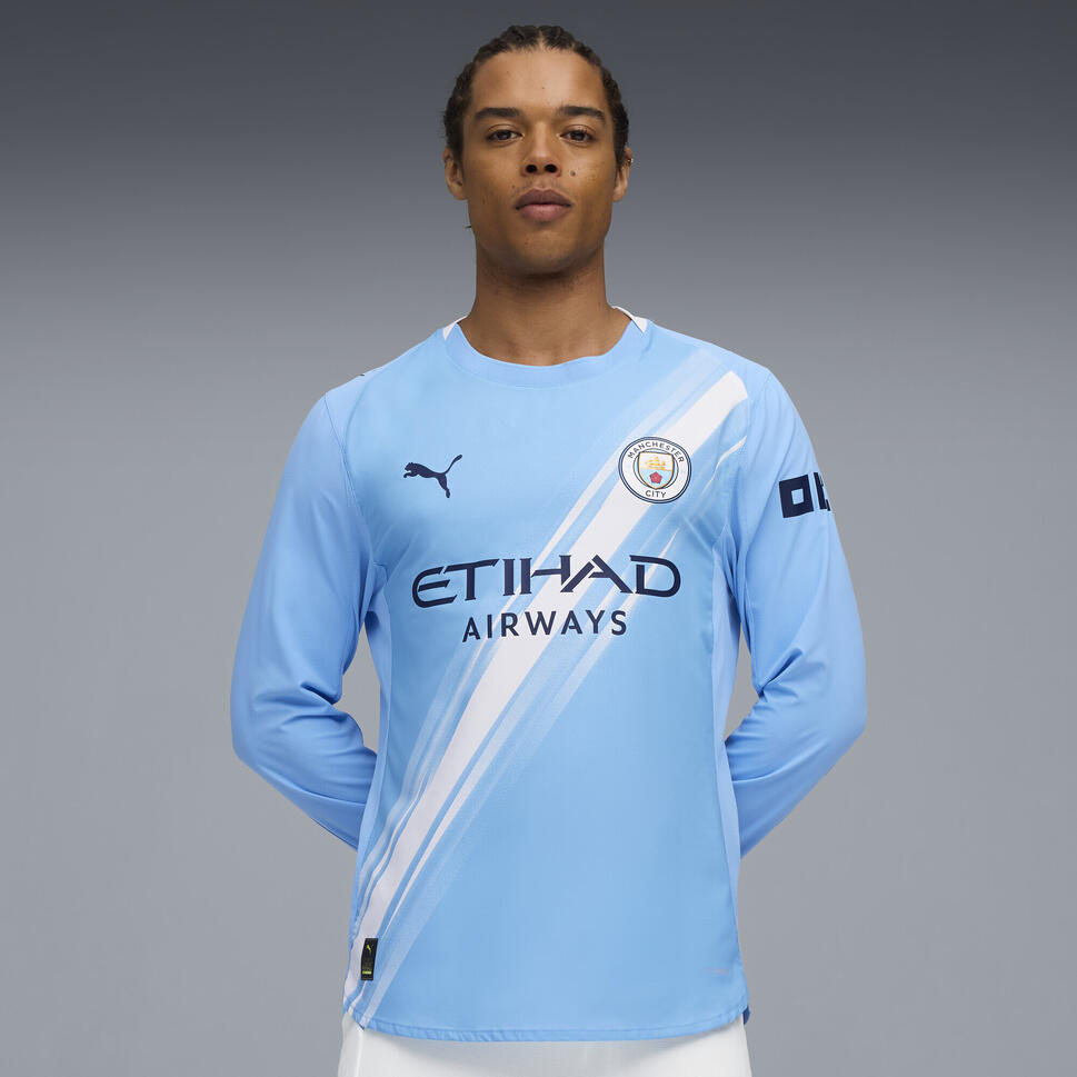 Męska autentyczna koszulka domowa z długim rękawem Manchester City 25/26 PUMA