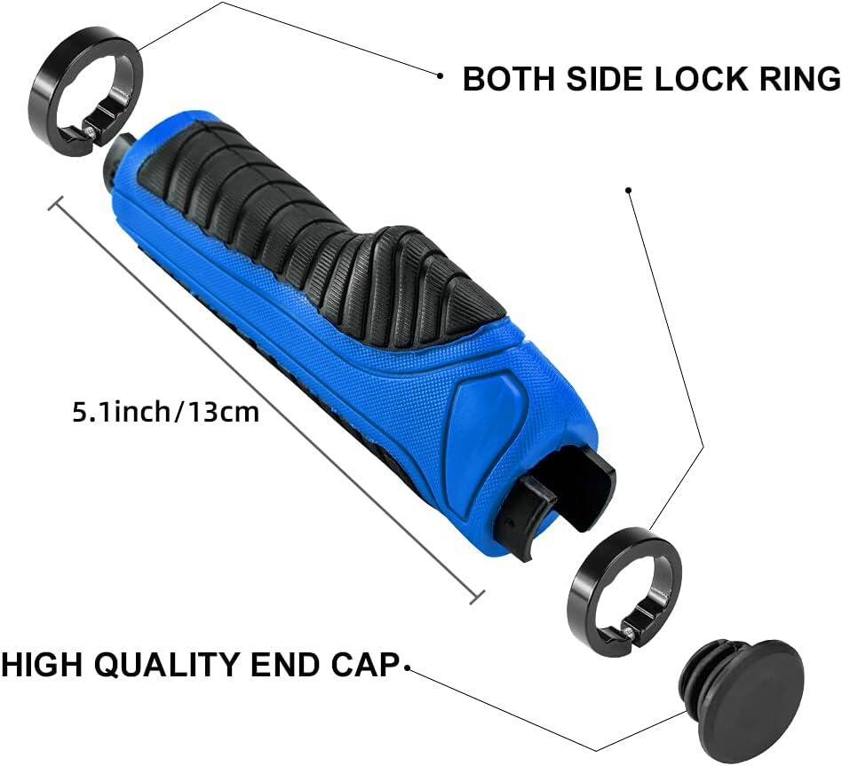 Blaue und schwarze Rockbros Fahrradgriffe 2/7