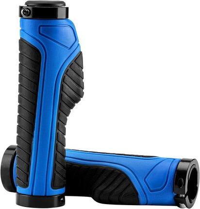 Blaue und schwarze Rockbros Fahrradgriffe