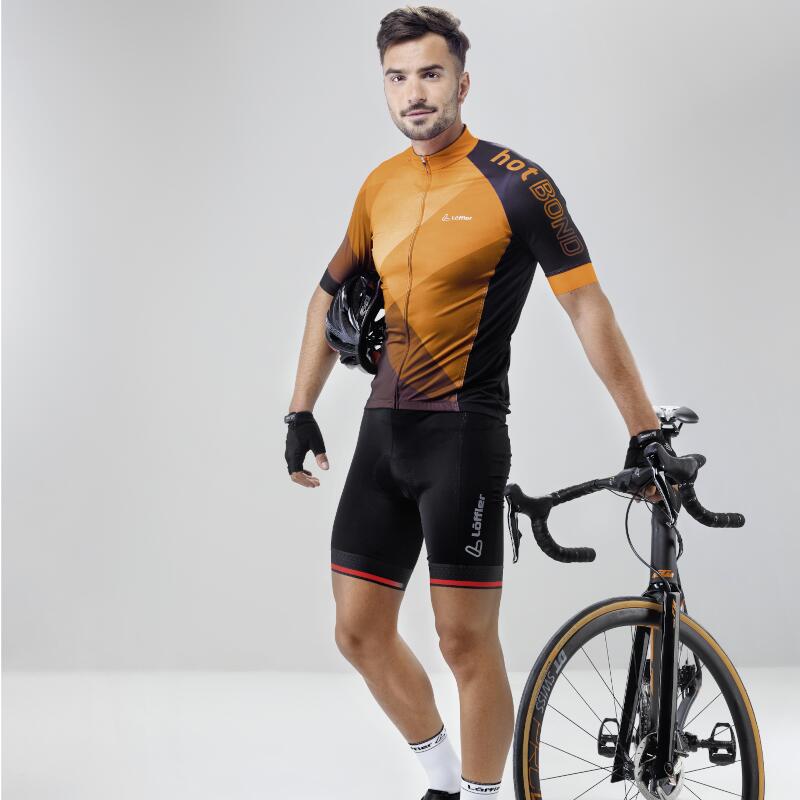 Wielrenshirt voor heren korte mouwen M Bike Jersey FZ Hotbond - Oranje