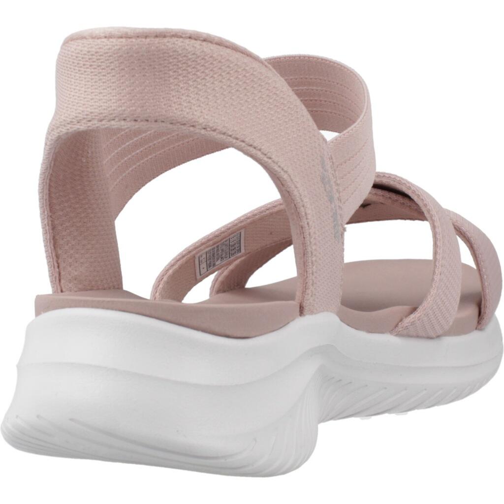Sandales Plates Femme Skechers  Rose 3/5