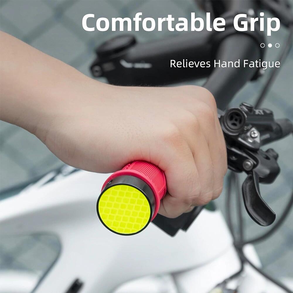 Manopole per bicicletta Rockbros con riflettore rosso 6/6