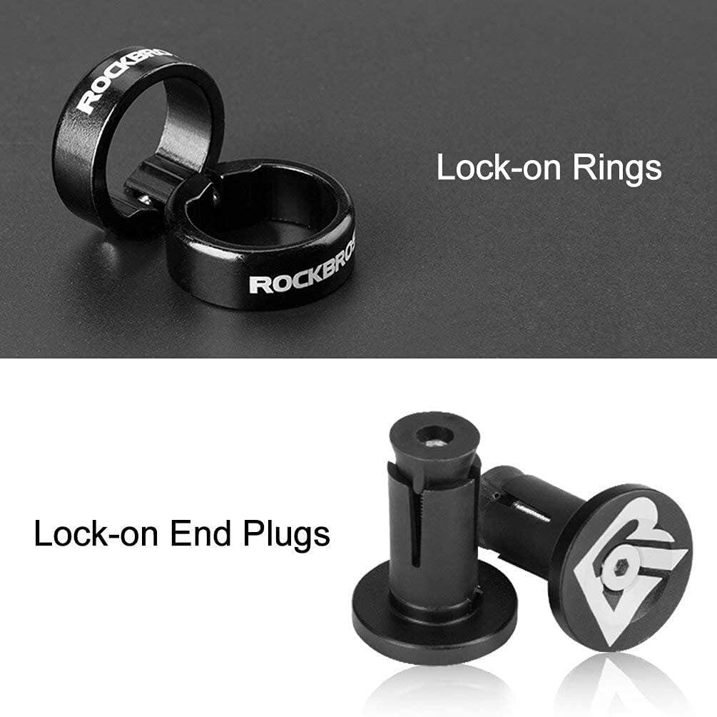 Zwarte ROCKBROS BIKE GRIP fietsgrepen 4/6