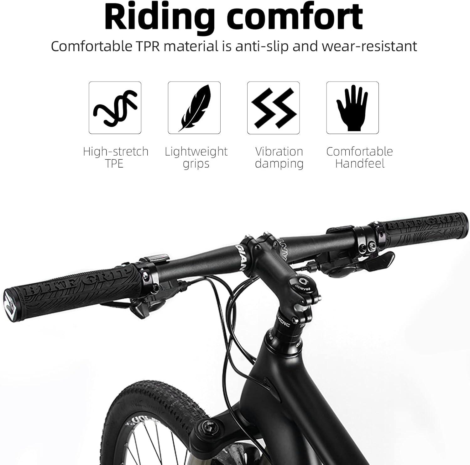 Zwarte ROCKBROS BIKE GRIP fietsgrepen 2/6