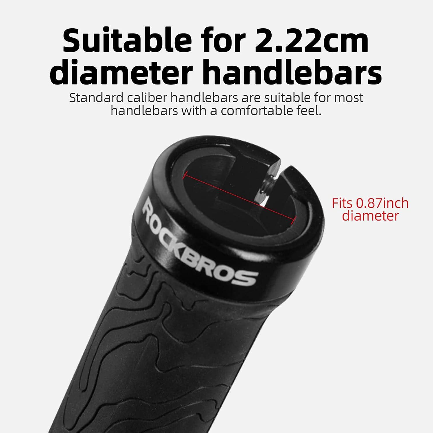 Zwarte ROCKBROS BIKE GRIP fietsgrepen 5/6
