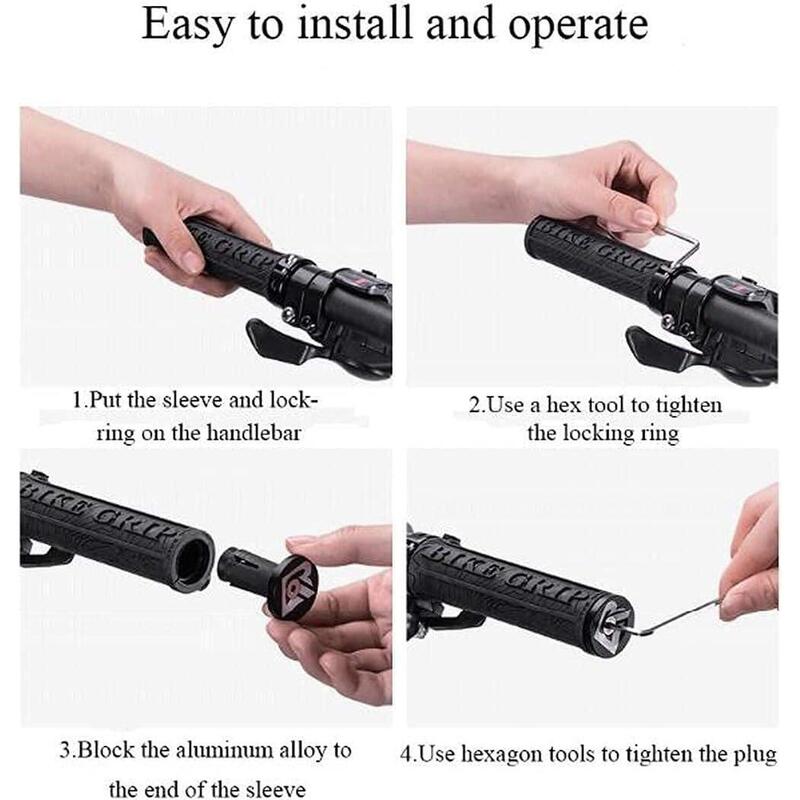 Mâner biciclete oraș antiderapant, ergonomic Bike Grip, portocaliu