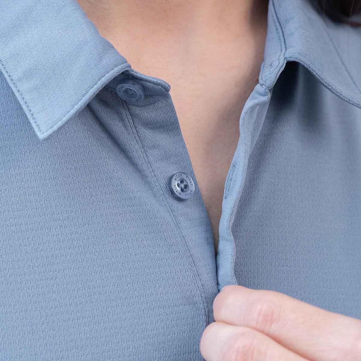 Polo de Manga Corta Senderismo de Montaña MUJER Altus SICILIA W AZUL GRISÁCEO 6/6