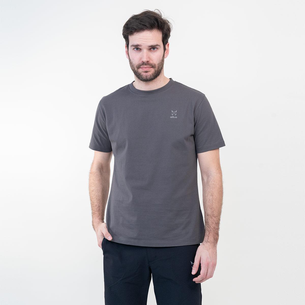 Camiseta de Manga Corta Senderismo de Montaña HOMBRE Altus AMALFI GRIS 5/6