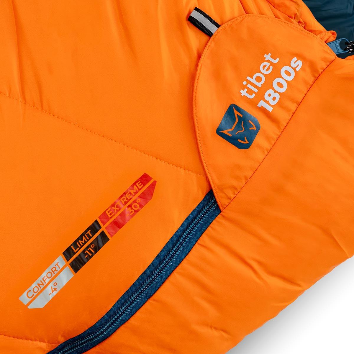 Saco de dormir Senderismo de montaña UNISEX Altus TIBET 1800 K30 NARANJA 2/3