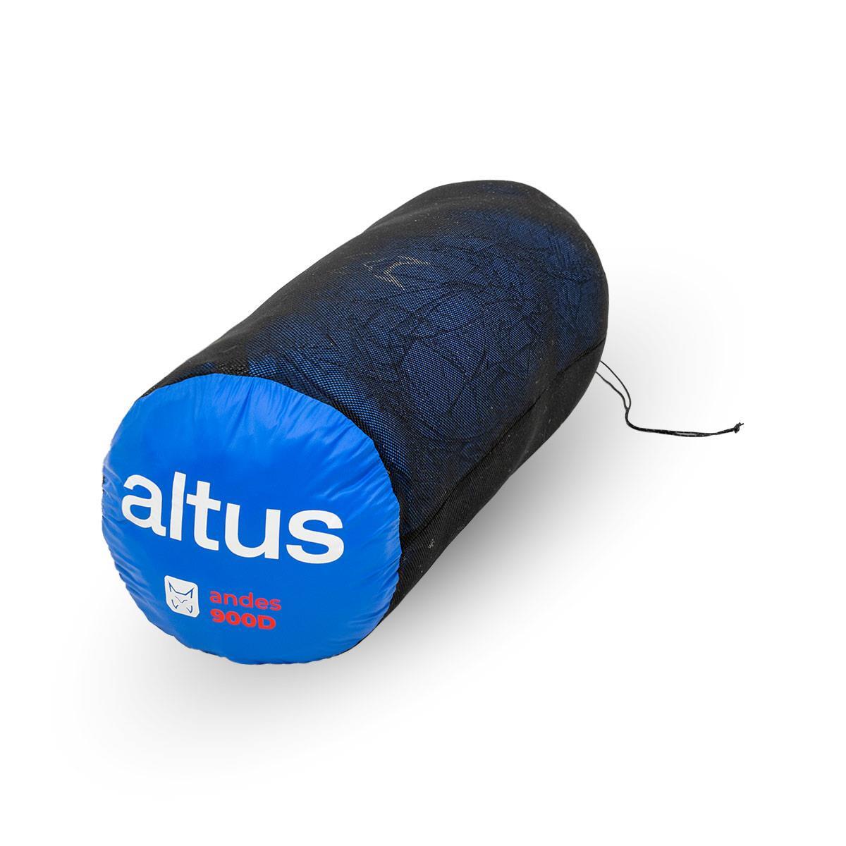 Saco de dormir Senderismo de montaña UNISEX Altus ANDES 900 K30 AZUL 3/4