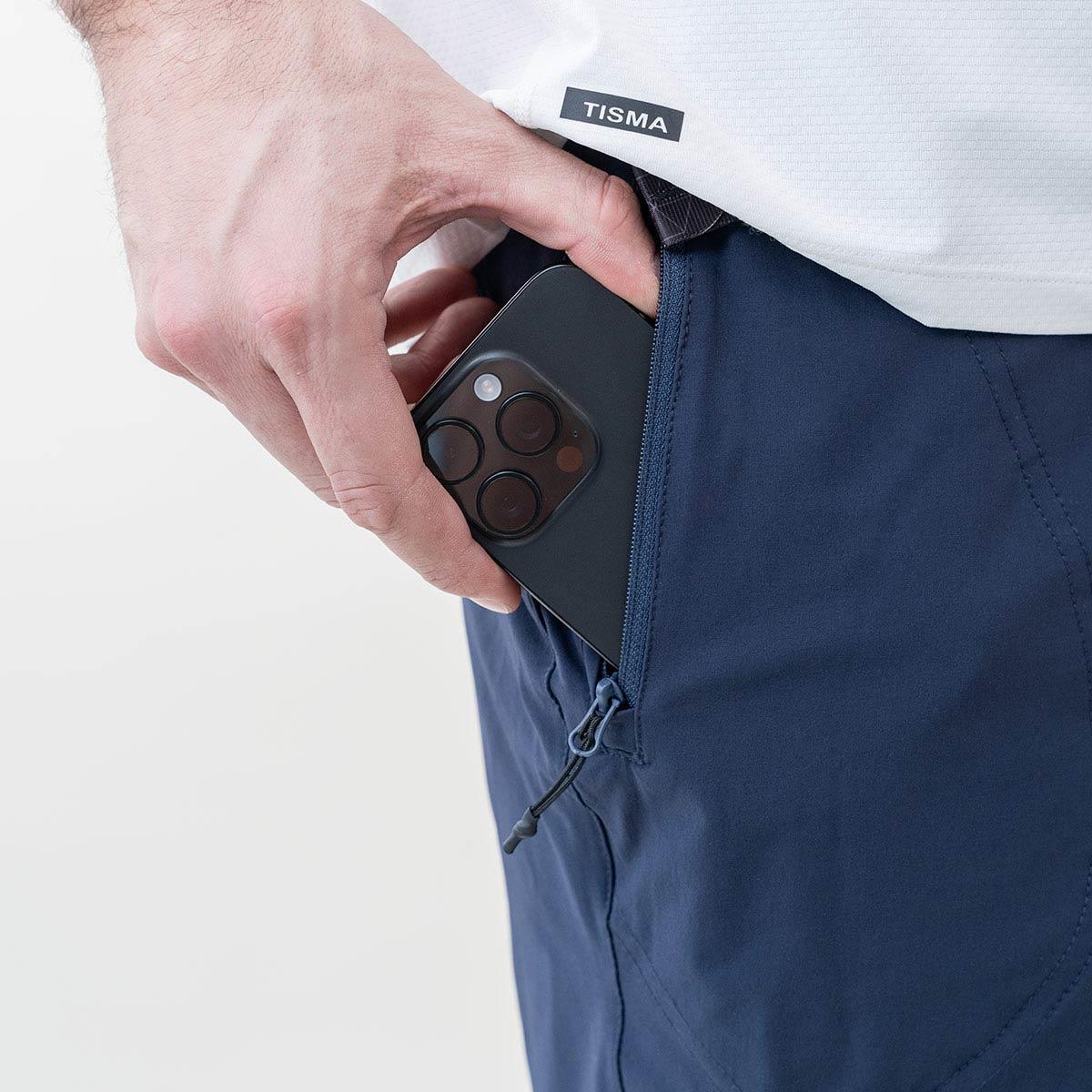 Pantalón Corto Senderismo de Montaña HOMBRE Altus TAUPO K30 AZUL MARINO 6/6