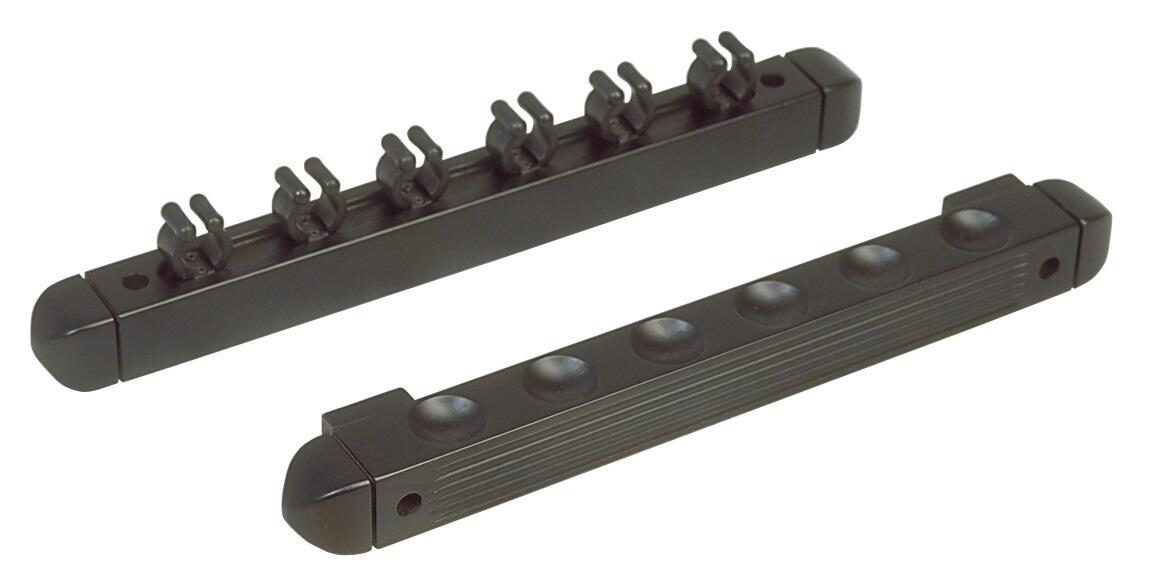 JOHN WEST Supporto da parete per stecche da biliardo John West per 6 stecche, colore nero
